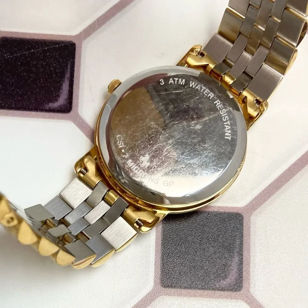 Vintage CSI Swiss Quartz Columbia University Gold-Plated Unisex Dress Watch